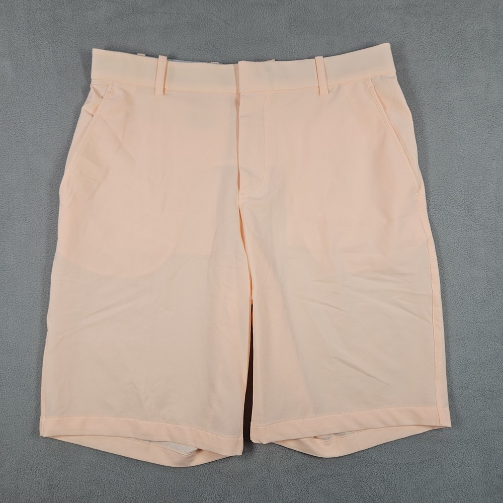 Nike Golf Shorts Mens 32 Performance Stretch Dri-Fit 10" Inseam Light Orange